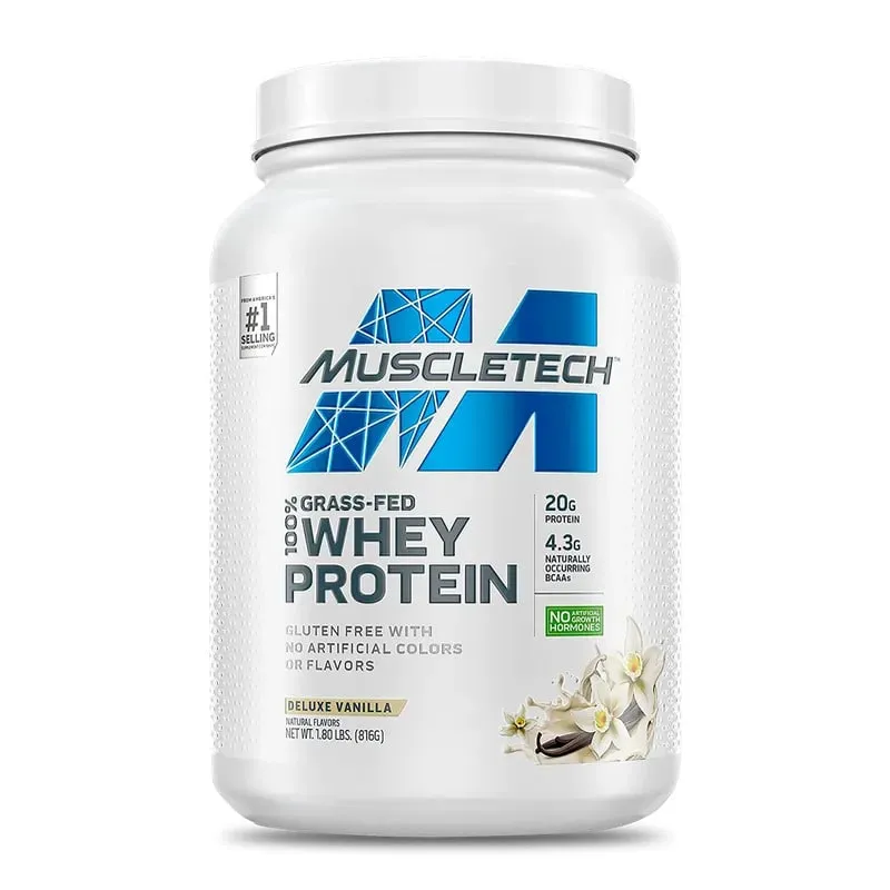 Muscletech Grass Fed 100% Whey Protein (1.8 lb) Vainilla