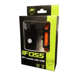 Set Luces FOSS USB Blanca 120 Lumens 3 Func. Rojo 15 Lumens 4 Funciones